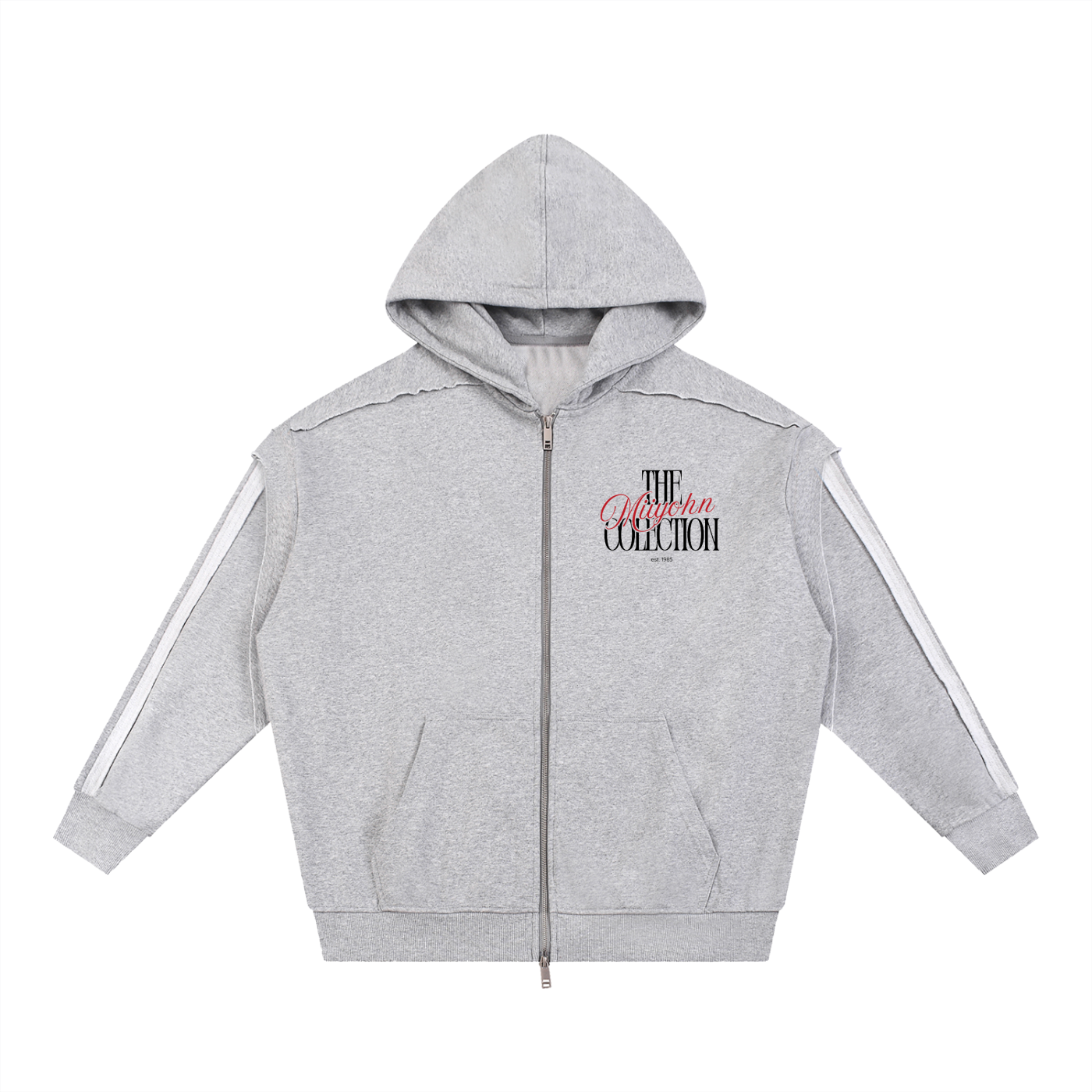 Flagship Raw Edge Double Layered Zip Hoodie