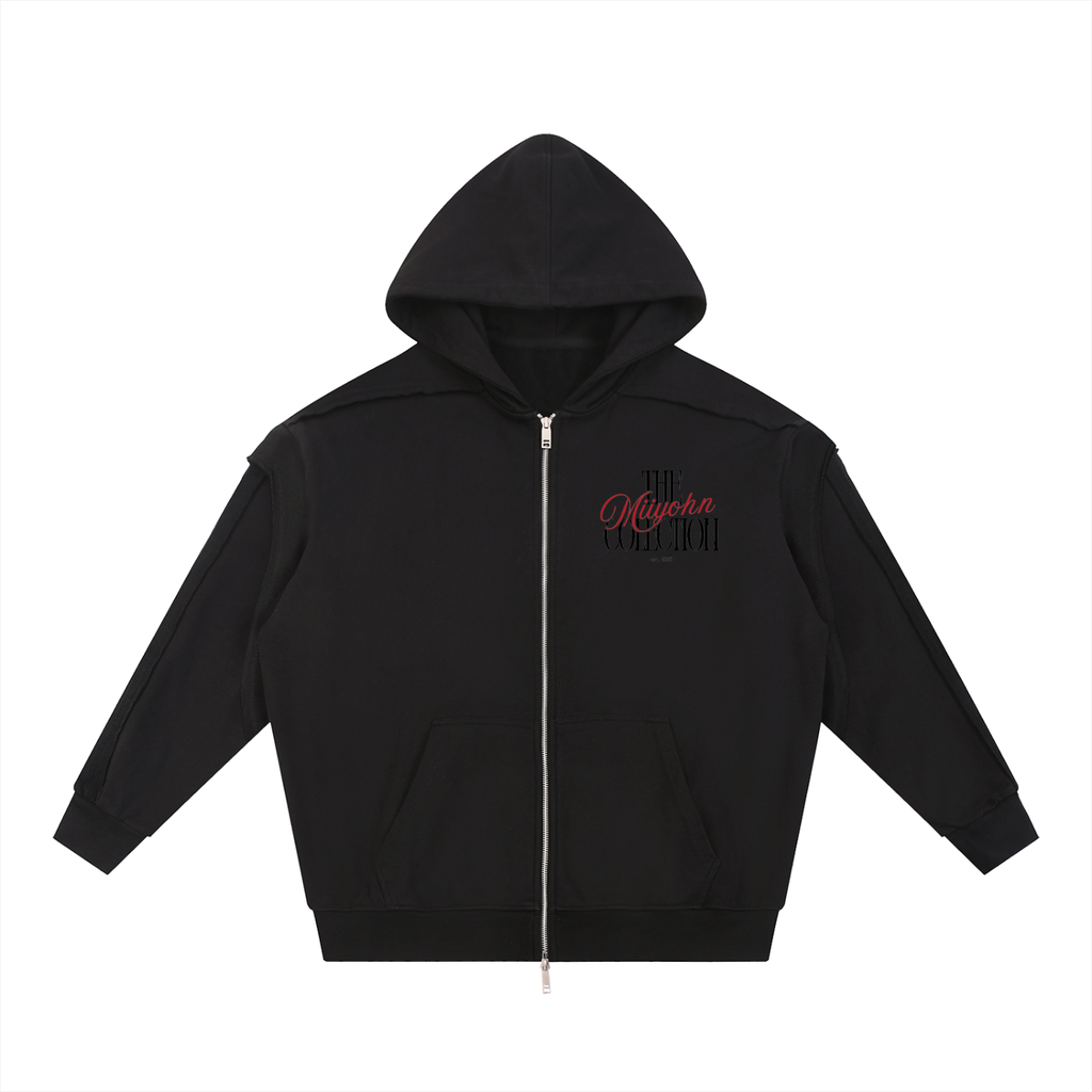 Flagship Raw Edge Double Layered Zip Hoodie