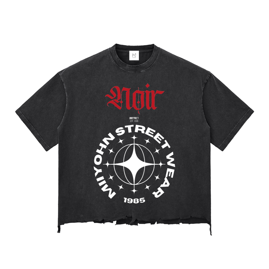 "Noir Raw" Boxy Tee