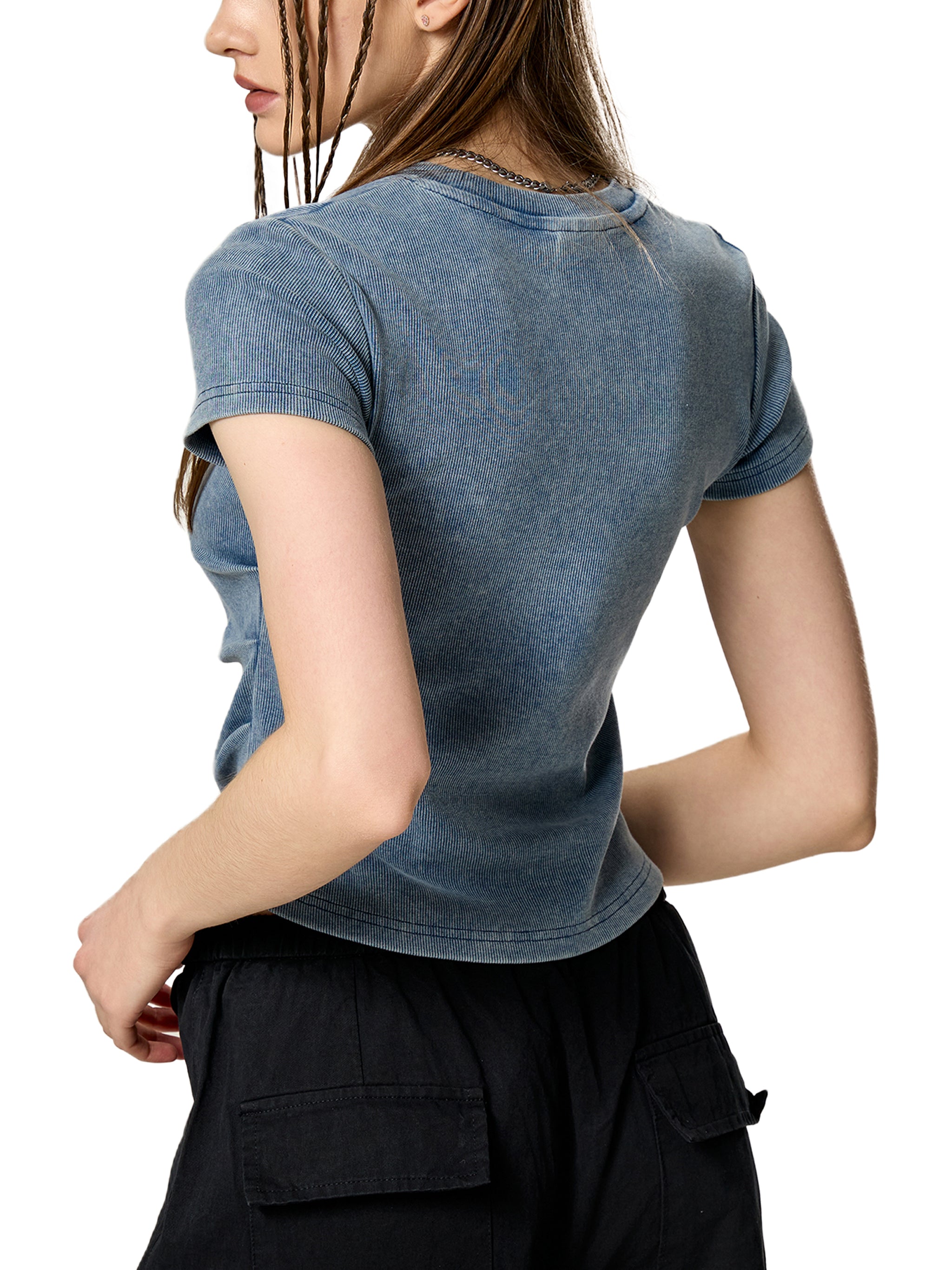 "Flagship Logo Washed Bodycon" Tee