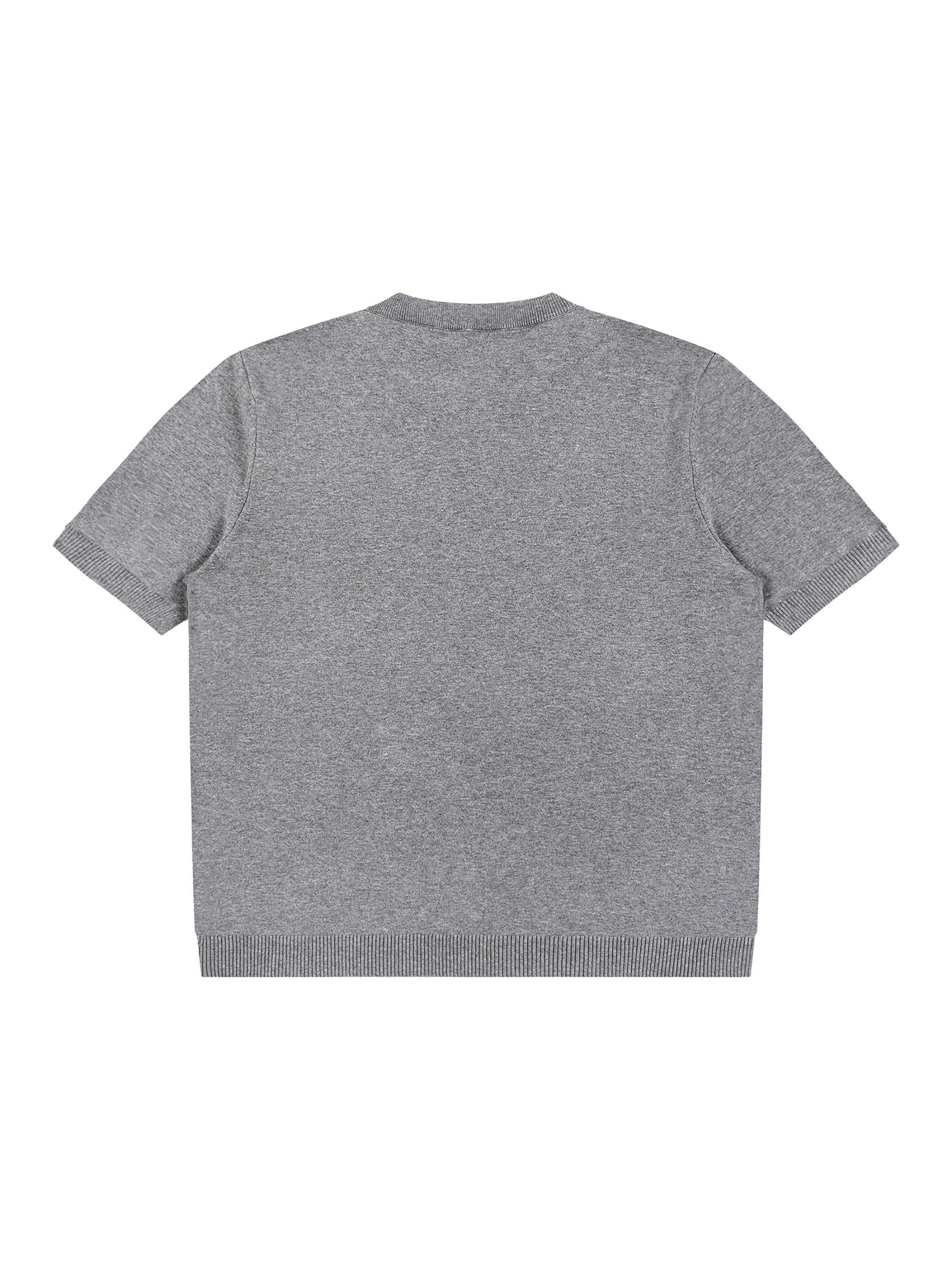 Cotton Knit Short Sleeve Henley T-Shirt