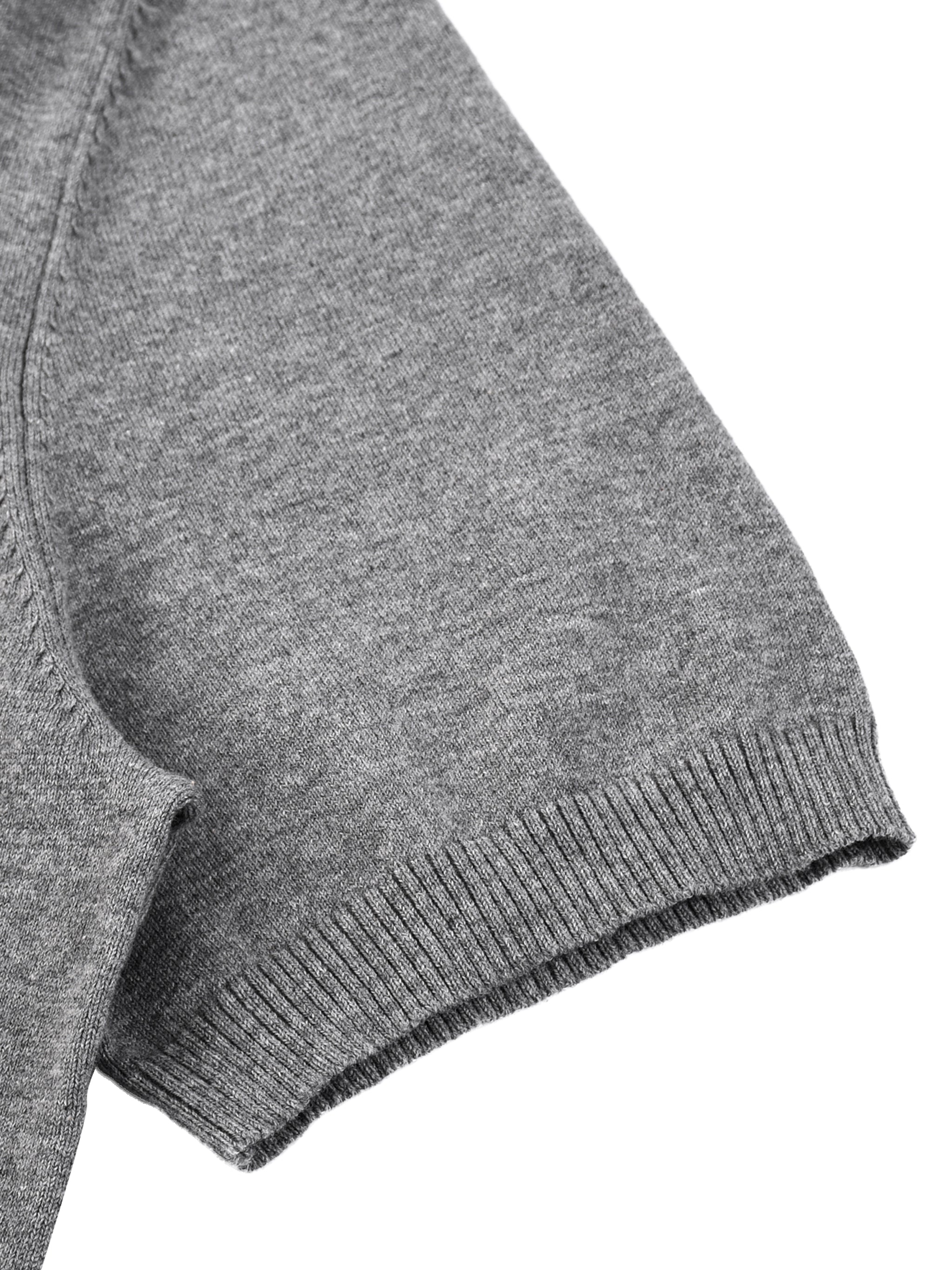 Cotton Knit Short Sleeve Henley T-Shirt